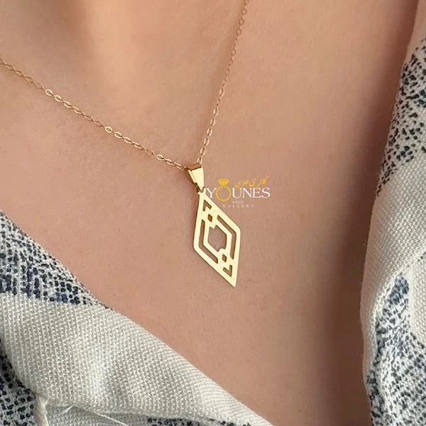 آویز مینیمال هنری طلا لیزری